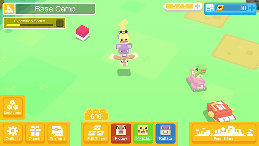 Pokémon Quest - your team