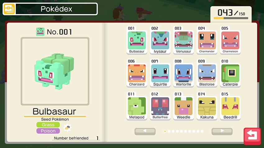 Pokémon Quest - Pokédex